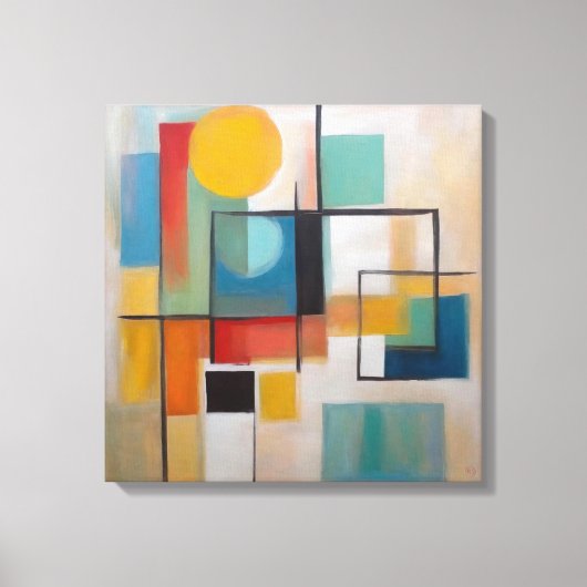 Komposition 2204 - überzogene Canvas Print Leinwanddruck (Vorderseite)