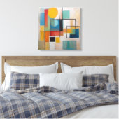 Komposition 2204 - überzogene Canvas Print Leinwanddruck (Insitu (Schlafzimmer))