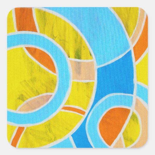 Komposition #23 von Michael Moffa Quadratischer Aufkleber (Vorderseite)