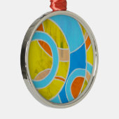 Komposition #23 von Michael Moffa Silbernes Ornament (Rechts)