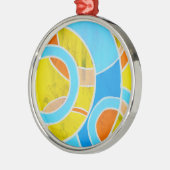 Komposition #23 von Michael Moffa Silbernes Ornament (Links)