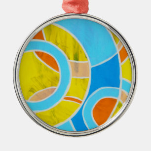 Komposition #23 von Michael Moffa Silbernes Ornament