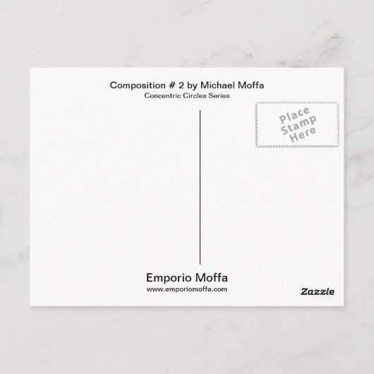 Komposition #2 von Michael Moffa Postkarte (Rückseite)