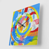 Komposition #2 von Michael Moffa Quadratische Wanduhr (Winkel)