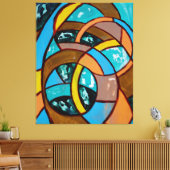 Komposition #8 Trio von Michael Moffa Leinwanddruck (Insitu (Wohnzimmer))