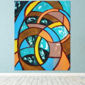 Komposition #8 Trio von Michael Moffa Leinwanddruck (Insitu (Holzboden))