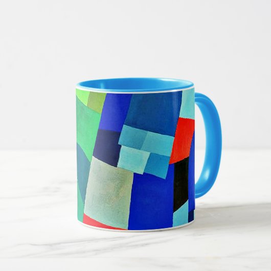 Komposition, abstrakte Kunst von Otto Freundlich Tasse (VorderseiteRechts)