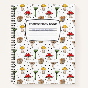 Komposition der Pilze Notizblock