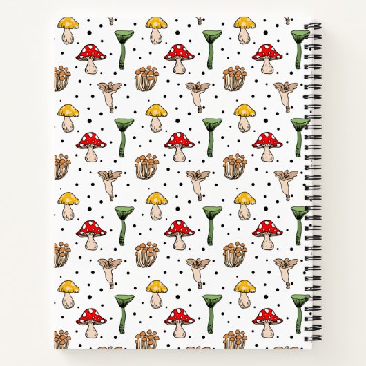 Komposition der Pilze Notizblock (Rückseite)