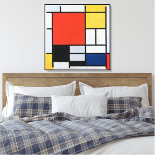 Komposition im Stil von Piet Mondrian aus der Vint Leinwanddruck