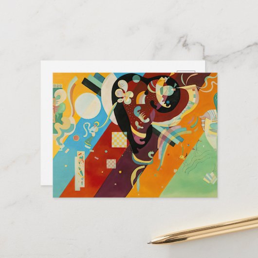 Komposition IX, Wassily Kandinsky Postkarte (Vorderseite/Rückseite Beispiel)