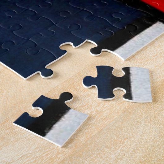 Komposition mit großem rotem Flugzeug Puzzle (Seite)