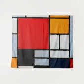 Komposition mit großem rotem Flugzeug Wandteppich (Vorderseite (Horizontal))