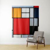 Komposition mit großem rotem Flugzeug Wandteppich (Beispiel)