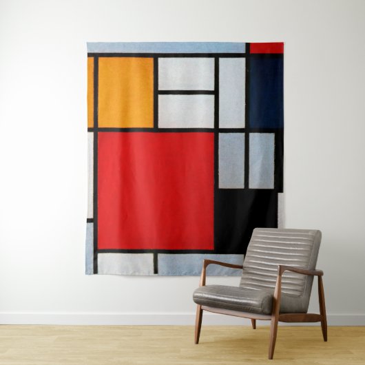 Komposition mit großem rotem Flugzeug Wandteppich (Beispiel)