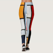 Komposition mit großer roter Ebene Leggings (Rückseite)