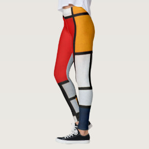 Komposition mit großer roter Ebene Leggings
