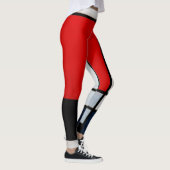 Komposition mit großer roter Ebene Leggings (Rechts)