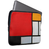 Komposition mit großer roter Fläche Laptopschutzhülle (Vorne Rechts)