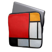Komposition mit großer roter Fläche Laptopschutzhülle (Vorderseite Links)
