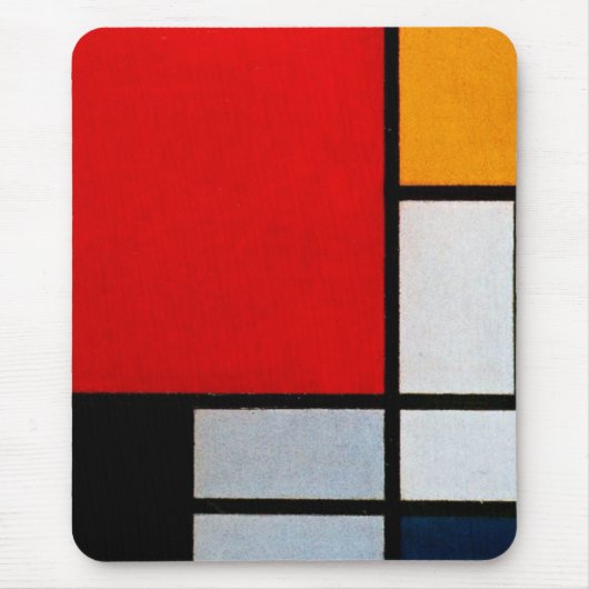 Komposition mit großer roter Fläche Mousepad (Vorne)