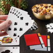 Komposition mit großer roter Fläche Spielkarten (In Situ)