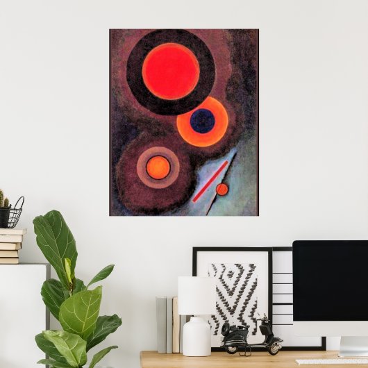 Komposition mit Kreisen und Linien Canvas Print Poster (Heimbüro)