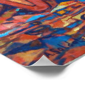 Komposition mit Musikinstrumenten Malerei Poster (Ecke)