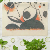 Komposition mit Two Dees von Franz Marc Geschirrtuch (Gefaltet)