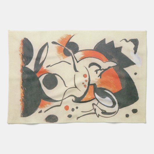 Komposition mit Two Dees von Franz Marc Geschirrtuch (Horizontal)