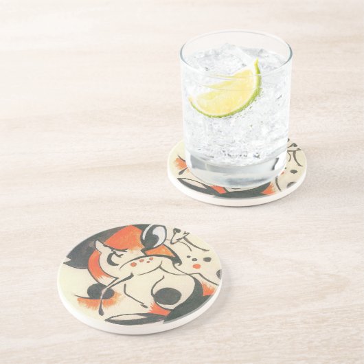 Komposition mit Two Dees von Franz Marc Getränkeuntersetzer (Seite)