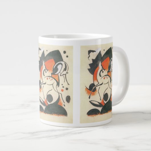 Komposition mit Two Dees von Franz Marc Jumbo-Tasse (Vorderseite Rechts)