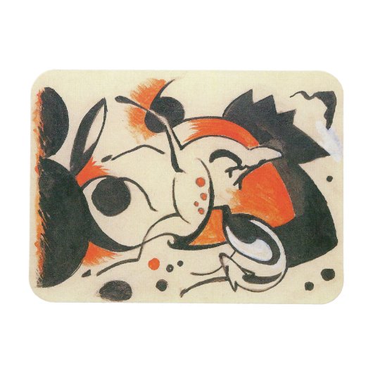 Komposition mit Two Dees von Franz Marc Magnet (Horizontal)