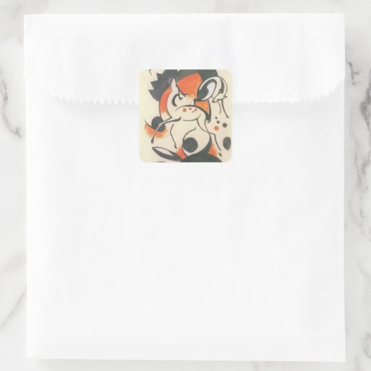 Komposition mit Two Dees von Franz Marc Quadratischer Aufkleber (Tasche)
