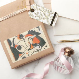 Komposition mit Two Dees von Franz Marc Rechteckiger Aufkleber