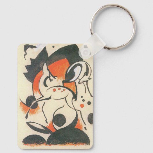 Komposition mit Two Dees von Franz Marc Schlüsselanhänger (Rückseite)