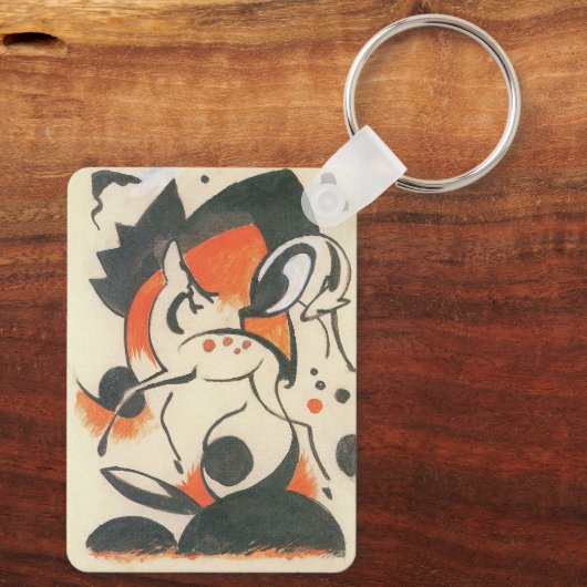 Komposition mit Two Dees von Franz Marc Schlüsselanhänger (Rückseite)