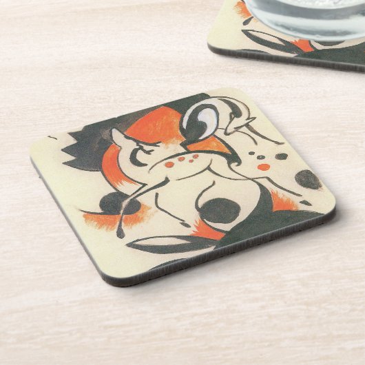 Komposition mit Two Dees von Franz Marc Untersetzer (Linke Seite)