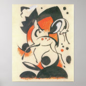 Komposition mit zwei Hirschen von Franz Marc Poster (Vorne)