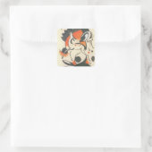 Komposition mit zwei Hirschen von Franz Marc Quadratischer Aufkleber (Tasche)