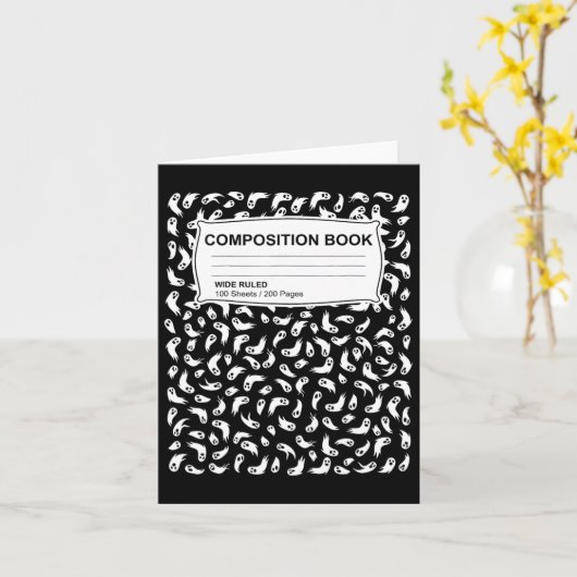 Komposition Notebook Halloween Kostüme Männer Frau Karte (Gelbe Blume)