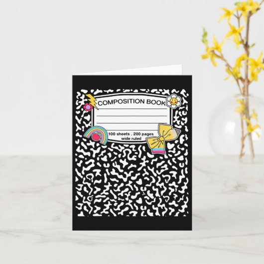 Komposition Notebook Matching Group Halloween Teac Karte (Gelbe Blume)