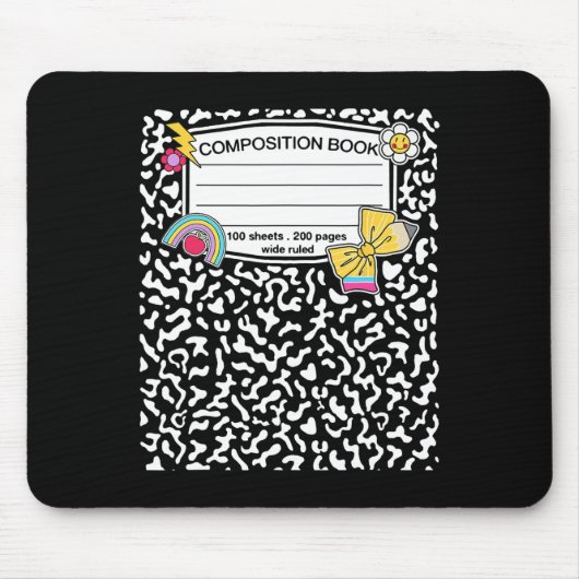 Komposition Notebook Matching Group Halloween Teac Mousepad (Vorne)