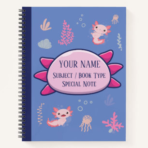 Komposition Notebook Niedlich Axolotl Aquatic Patt Notizblock