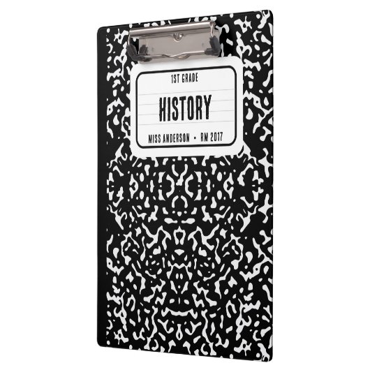 Komposition Notebook-Schüler Schullehrer Schwarz Klemmbrett (Links)