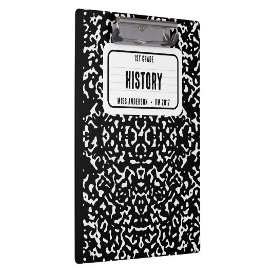 Komposition Notebook-Schüler Schullehrer Schwarz Klemmbrett (Rechts)