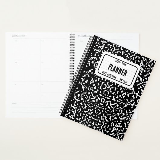 Komposition Notebook-Schüler Schullehrer Schwarz Planer (Anzeige)