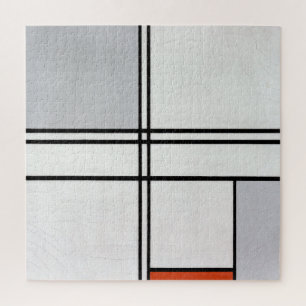 Komposition (Nr. 1) Grau-Rot Piet Mondrian Puzzle