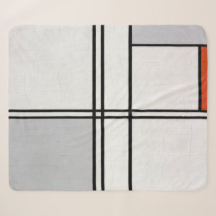 Komposition (Nr. 1) Grau-Rot Piet Mondrian Sherpadecke