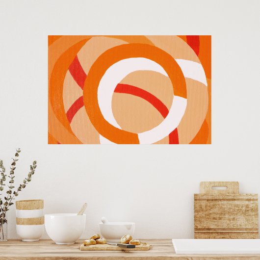 Komposition Nr. 43 - Orange Monochrome Poster (Küche)